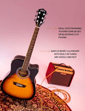 Washburn WA90CEVSB-U Dreadnought Acoustic-Electric Guitar Vintage Tobacco Sunburst