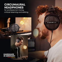 beyerdynamic DT 990 PRO Over-Ear Studio Monitor Headphones - Open-Back Stereo Construction, Wired (80 Ohm, Grey)