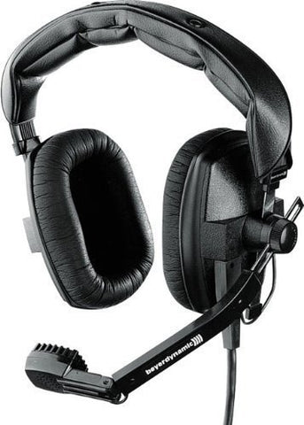 beyerdynamic Black DT-109-200-50-BLACK Closed Headset with Dynamic Hypercardioid Microphone, 50 Ohms, Black