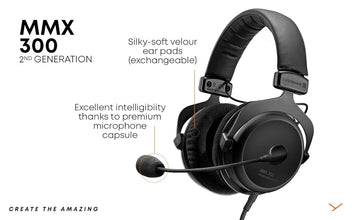 beyerdynamic MMX 300 (2Nd Generation) Premium Gaming Headset,Over Ear,Wired,Black