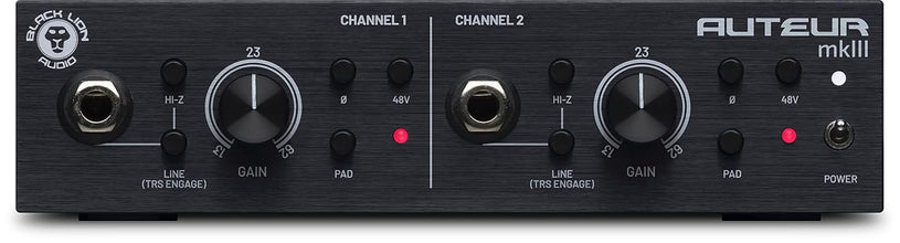 Black Lion Audio Auteur MK3 Dual Channel Microphone Preamp