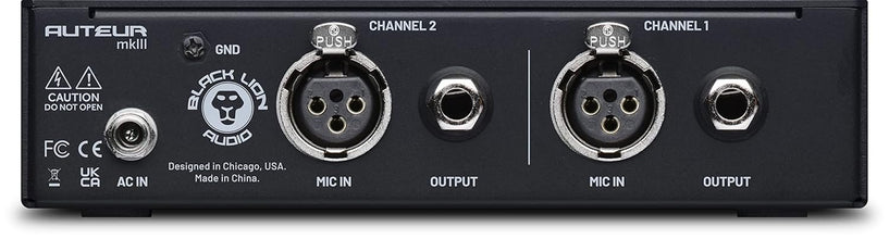 Black Lion Audio Auteur MK3 Dual Channel Microphone Preamp