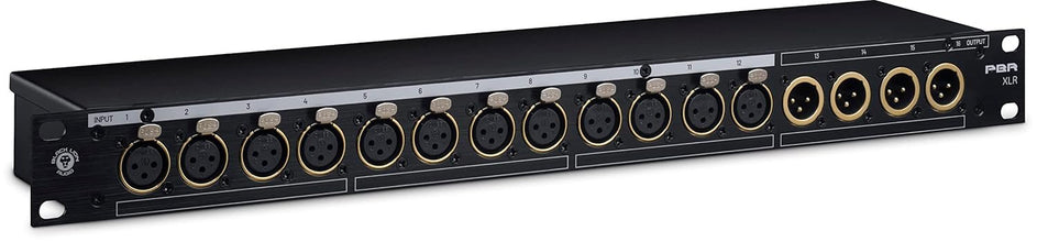 BLACK LION AUDIO PBR-XLR 16-POINT GOLD PLATED XLR PATCH BAY