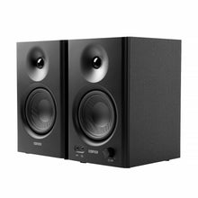 EDIFIER MR4 Studio Monitor - Smooth Frequency, 1' Silk Dome Tweeter, 4' Diaphragm Woofer, Wooden, RCA TRS, AUX, Ideal for Content Creators - White