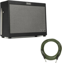 Fender Tone Master FR-12 1,000-watt 1 x 12-inch Powered Guitar Cabinet Bundle with Fender Joe Strummer Instrument Cable (13ft) Straight/Straight, Drab Green