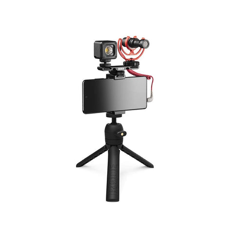 Rode Vlogger Kit Filmmaking Kit For Mobile Phone, Universal (3.5Mm Input) (Vlogvmicro), Black