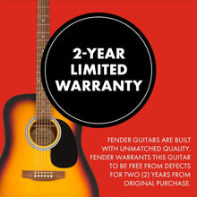 Fender 0971910032 FA-25 Dreadnought Acoustic Guitar, WN SB