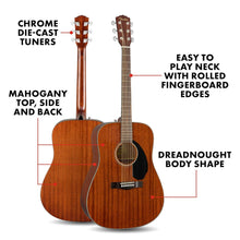 Fender Acoustic Guitar Dreadnought Solid CD60S Mahogany 970110022