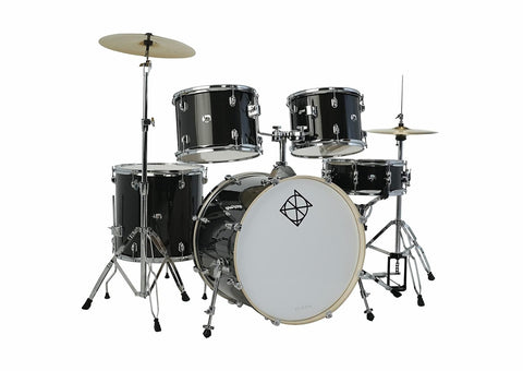Dixon PODSP522 Acoustic Drum (full kit) 5PCs set incl Hardware (Misty Black)