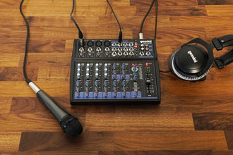 Gemini Sound GEM-12USB Compact 12 Channel Bluetooth Analog Audio Mixer - USB Playback (Black)