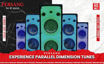 PERSANG Onyx 10 Tower Speaker | 60 Watts RMS / 600 PMPO Speakers with (25.4 cm) Dual Woofers | Mono Bluetooth Speaker | Upto 4 Hrs Playback Time with Type C Charging,Multi-Connectivity Party Speakers
