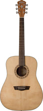 Washburn Harvest 6 String Acoustic Guitar, Right, Light Brown (WD7S-A)