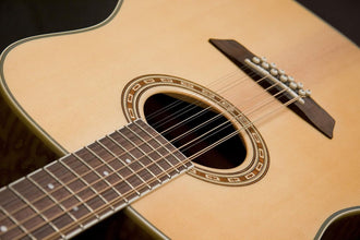 Washburn Harvest 6 String Acoustic Guitar, Right, Light Brown (WD7S-A)