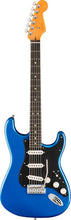 Fender American Ultra II Stratocaster - Noble Blue Bundle with Case, Strap, Cable, Hat, and Guitar Cleaning Kit
