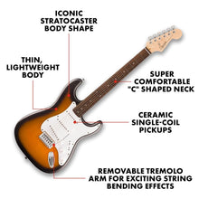 Fender Squier Debut Series Strat Lrl Wpg 2-Color Sunburst 379600503