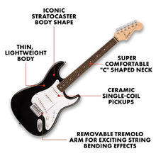 Fender Squier Debut Series Strat Lrl Wpg Black 379600506