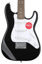 Fender 0370121506 Mini Stratocaster Beginner Electric Guitar - Indian Laurel Fingerboard - Black