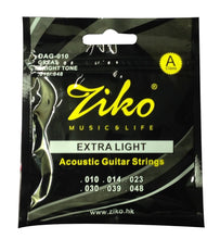 Dhingra Musicals Ziko Extra Light Acoustic Guitar strings DAG-010 (6 Strings)