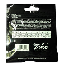 Dhingra Musicals Ziko Extra Light Acoustic Guitar strings DAG-010 (6 Strings)