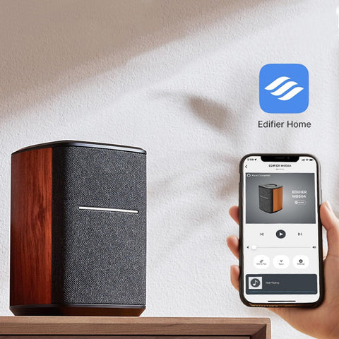 Edifier MS50A Tabletop Wi-Fi Bluetooth v5.0 Smart Speaker 40 Watts (Brown)