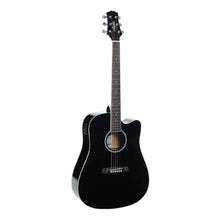 Ashton D20CEQ Dreadnought 41-Inch Cutaway Electro-Acoustic Guitar (Black)