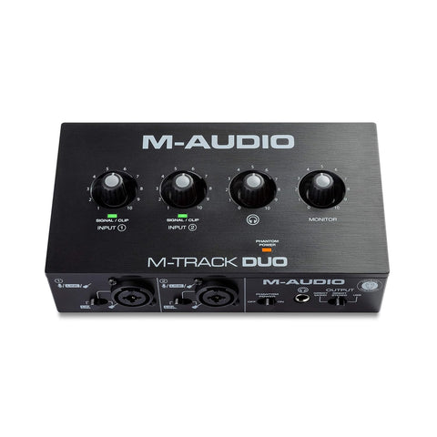 M-Audio M-Track Duo – USB Audio Interface for Recording, Streaming and Podcasting with Dual XLR, Line &amp; DI Inputs, plus a Software Suite Included