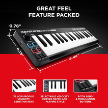 M-Audio Keystation Mini 32 MK3 - USB MIDI Keyboard Controller with 32 Velocity Sensitive Mini Keys and Recording Software Included