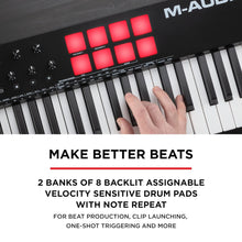 M-Audio Oxygen 61 V – 61 Key USB MIDI Keyboard Controller With Beat Pads, Smart Chord & Scale Modes, Arpeggiator and Software Suite Included