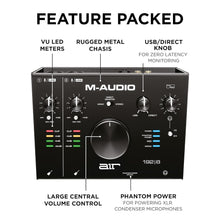 M-Audio AIR 192x8 USB C MIDI Audio Interface for Recording Music, Vocal, Guitar with Studio Quality, 2 XLR in, RCA outs and Music Production Software