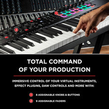 M-Audio Oxygen Pro 61 – 61 Key USB MIDI Keyboard Controller With Beat Pads, MIDI assignable Knobs, Buttons & Faders and Software Suite Included