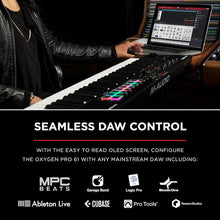M-Audio Oxygen Pro 61 – 61 Key USB MIDI Keyboard Controller With Beat Pads, MIDI assignable Knobs, Buttons & Faders and Software Suite Included