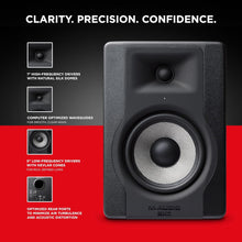 M-Audio BX5 D3 |Compact 2-Way 5 Inch(12.7cm) Active Studio XLR Monitor Speaker for Music Production and Mixing, Black