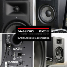 M-Audio BX5 D3 |Compact 2-Way 5 Inch(12.7cm) Active Studio XLR Monitor Speaker for Music Production and Mixing, Black