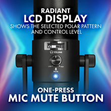 M-Audio Uber Mic - USB Condenser Gaming Microphone for PC, Streaming, Podcast, Studio Recording with 4 Polar Patterns, Mute Button, Headphone Out