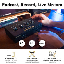 M-AUDIO M-TRACK DUO HD - Pro-Grade 2x2 USB-C Audio Interface for Mac, PC, iOS and Android