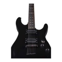 Hertz HZ-J200 Black 24 Jumbo Frets Electric Guitar