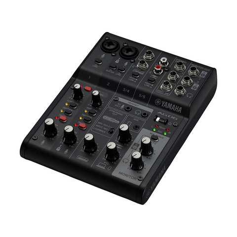 YAMAHA AG06MK2 Live Streaming Live Sound Mixer- AG06MK2 B With USB Connection, Black