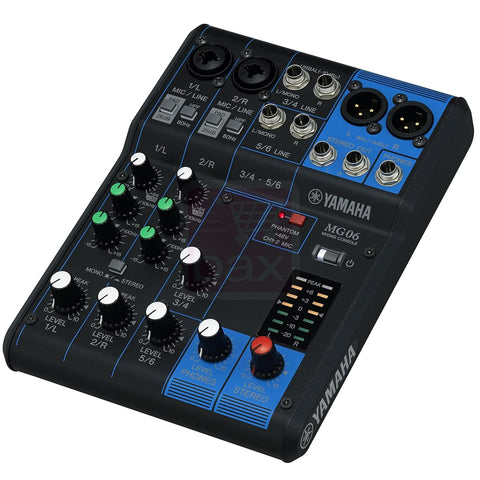YAMAHA Analog Audio Mixer Mixing Console MG Series - MG06 With XLR Connection, Black