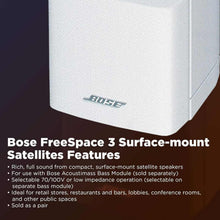 Bose Professional FreeSpace 3 Surface-Mount Satellite Speakers - White Pair