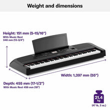Yamaha DGX-670B 88-Keys Portable Digital Grand Piano With Stand L300, Pedal LP1B and Adaptor PA300C