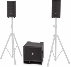 PROEL LT812A 3-Way Active PA System with 2 Satellites + 800W Subwoofer (1600W Peak)