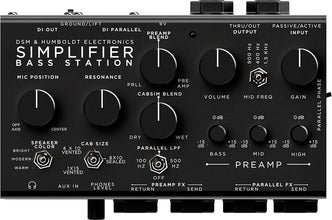 DSM & Humboldt Electronics Bass Station Preamp - Electric Bass Guitar Preamp - 3-Band EQ - Black