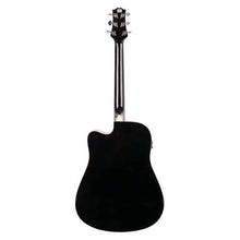 NEX Ashton D20CEQ Dreadnought Cutaway Acoustic-Electric Guitar, 41-Inch, Black
