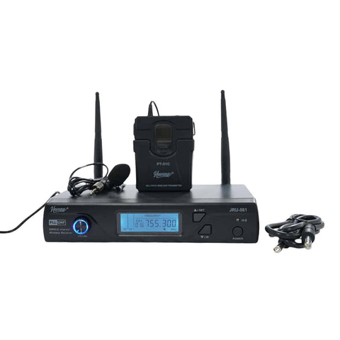 Havana JRU-562 UHF Dual Channel Wireless Receiver &amp; HT-51C Handheld Wireless Microphone System