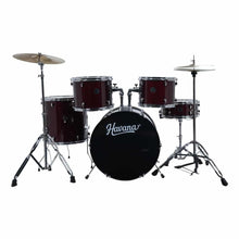Havana 104-5WR 5-Piece Junior Acoustic Drum Kit With Hardware- Wine Red