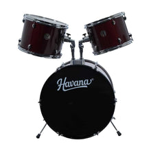 Havana 104-5WR 5-Piece Junior Acoustic Drum Kit With Hardware- Wine Red