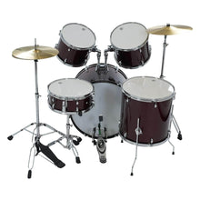 Havana 104-5WR 5-Piece Junior Acoustic Drum Kit With Hardware- Wine Red