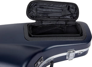 Crossrock CRA862ASBL ABS Alto Saxophone Hard Case with Removable Shoulder Strap, Accessory Pocket, Locking Latch (Blue)