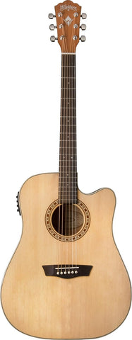 Washburn WD7SCE Harvest Series Solid Sitka Spruce/Mahogany Dreadnought Cutaway Acoustic-Electric Guitar - Natural Gloss