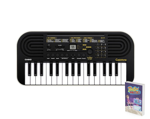 Casiotone Mini Keyboard SA-51 with Piano tones, Black